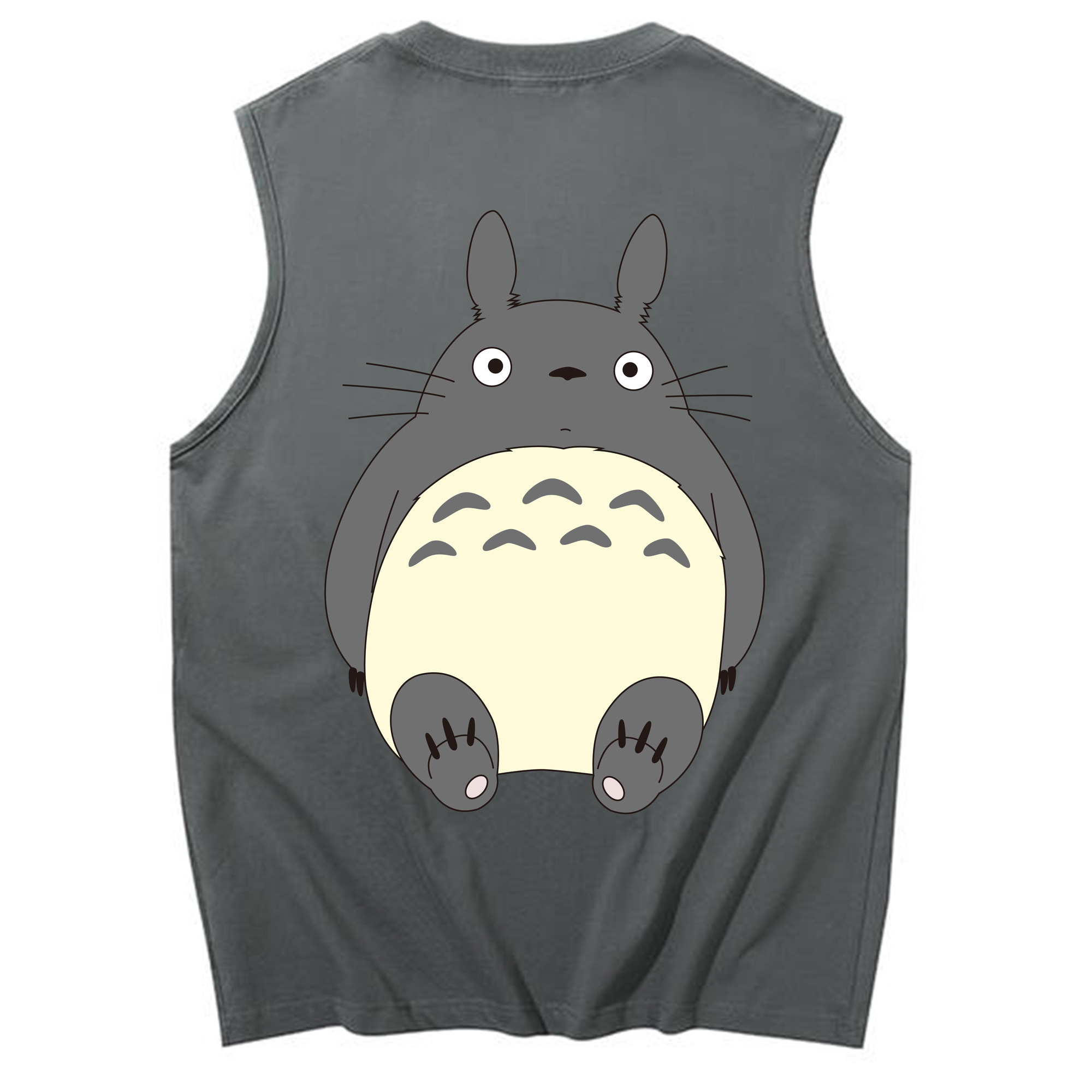 （画像用） となりのトトロ 草壁メイ 草壁サツキ My Neighbor Totoro Satsuki Kusakabe Mei Kusakabe コットン100％タンクトップ（背面プリント）